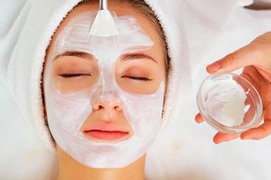Female having a chemical peel